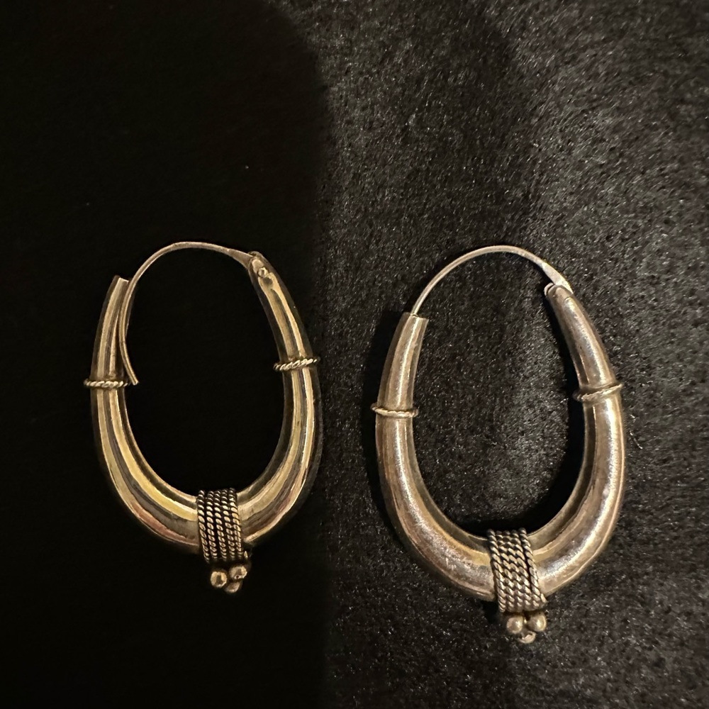 Silver earrings